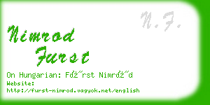 nimrod furst business card
